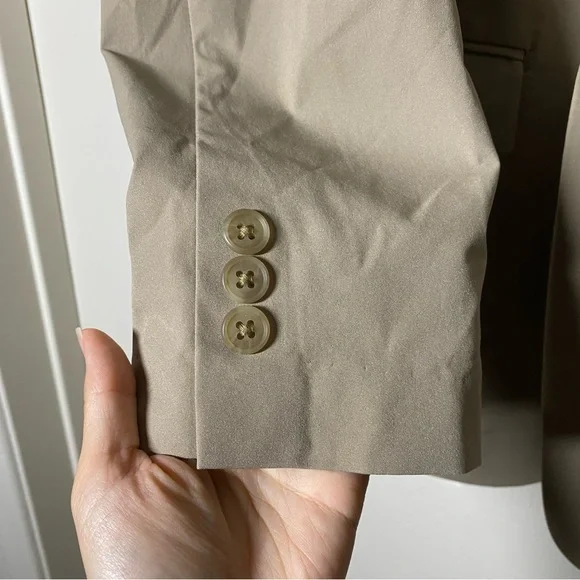 Uniqlo AirSense Men's Blazer Ultra Lightweight Minimalist Beige Size Large L - Picture 5 of 11